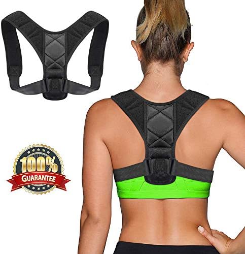 POSTURE Adjustable Sports Posture Corrector Back Brace Clavicle Shoulder Support Posture Brace for Men or Women -L