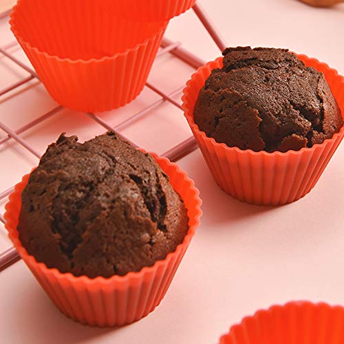 SUBANG 45 Pieces Reusable Silicone Baking Cups Cupcake Liners for Weddings,Birthdays,Baby Showers,9 Colors - Thumbnail 5
