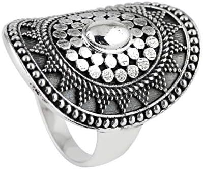 🌟🌟Handmade Boho Style 💎💎925 Sterling Silver 💕 Plain Oxidized Filligree Ring 🎁Gift Jewellery 🌟🌟