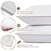 King Size Bed Pillows for Sleeping - 20x36, 2-Pack - Mid Loft - Soft Fiber Fill - Hypoallergenic - Stripe Cotton Covers - Top Alternative to Feather and Down Bedding – Fit California King and Twin Bed