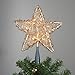 Kurt Adler 20-Light Gold Rattan Star Treetop