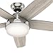 Hunter Fan 54 inch LED Indoor Brushed Nickel Ceiling Fan with Light and Remote Control (Renewed)