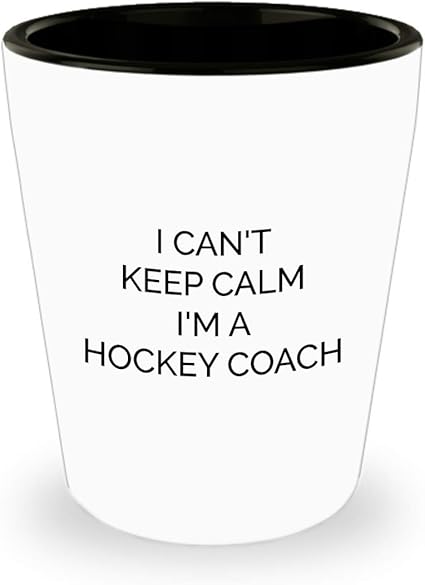 Amazon Co Jp Funny Hockey コーチショットグラス 1 5オンス I Can T Keep Calm フィールドアイスコーチング用 男性 女性 コーヒー カップ テキーラ エスプレッソ ホーム キッチン