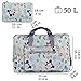 Fordicher Women Nylon Foldable Large Travel Duffel Bag Travel Tote Luggage Bag with Detachable Shoulder Straps for Vacation (Blue Mouse)
