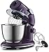 Gourmia EP600 6-Quart, Planetary Action Stand Mixer, with Stainless Steel Bowl Boysenberry- 650 Watts ETL rated 1000 Watts Maximum- Includes Free Recipe Book - 110V