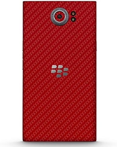 Crystal Skin Red Carbon Back Skin/Sticker Back Only for BlackBerry Priv Red Matte (Only Sticker Not Cover) CCMS_004