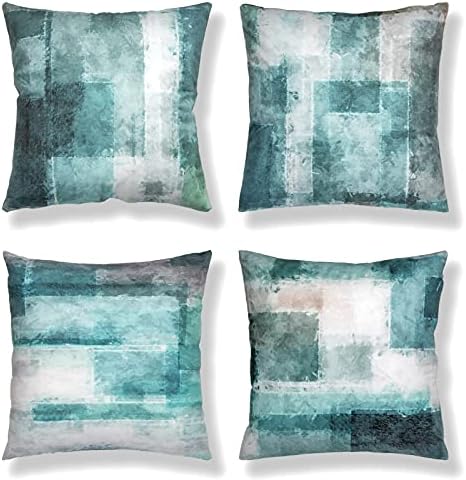 Colorful throw pillow cover featuring an abstract artwork design.