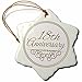 3dRose orn_154460_1 18th Anniversary Gift Gold Text for Celebrating Wedding Anniversaries Snowflake Porcelain Ornament, 3-Inch