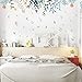 2 Sheets Large Size Flower Wall Decals for Living Room Flowers Decorations for Wall Stickers for Bedroom Living Room Removale Art Decal 2 PCS