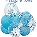 Boy Baby Shower Decorations For Boy - 33 Piece Kit Mommy To Be Sash IT'S A BOY Banner Theme Blue White Swirl Decor Tissue Paper Flower Pom Poms Swirlers Party Supplies Table Cloth Favors Balloons