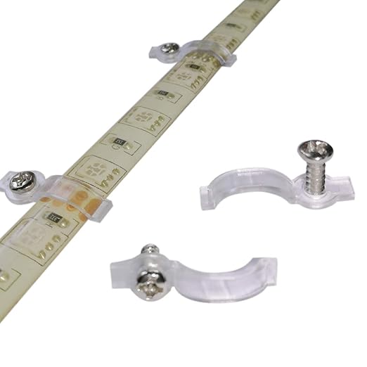 Led Strips Lights Clips 100Pcs Strip Light Mounting Brackets for 10mm