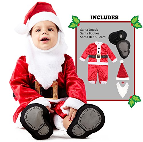 Spooktacular creations deluxe baby santa costume set (3…