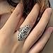 ANGEMIEL Ubei Jewelry 925 Sterling Silver Openwork Flowers and dragonfly Filigree Ring Size 10