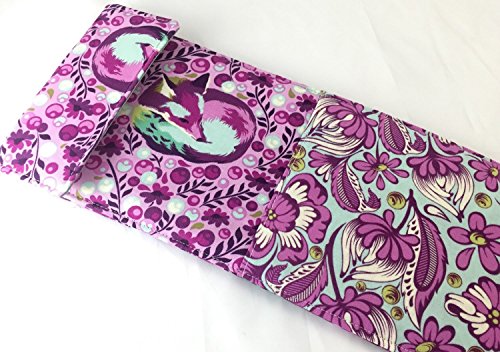 Curling Iron Holder Cover or Flat Iron Case - Tula Pink Chipper Fox Nap in Raspberry - Thumbnail 5
