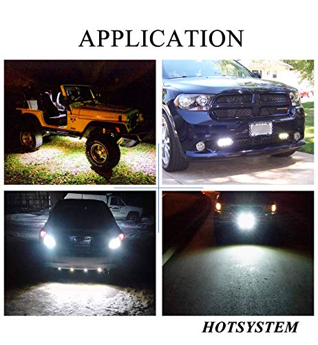 HOTSYSTEM High Power White 9w LED Eagle Eye Bumper Motorcycle Light Tail Light Backup Light for Car Motor 6pcs - Thumbnail 7