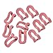 10PCS Clothes Hanger Link Mini Creative Flocking Hook Closet Organizer (pink)