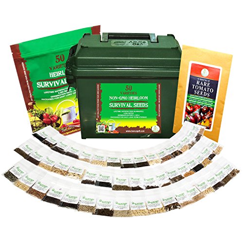 Heirloom vegetable, fruit and rare tomato seeds in a .30 caliber …