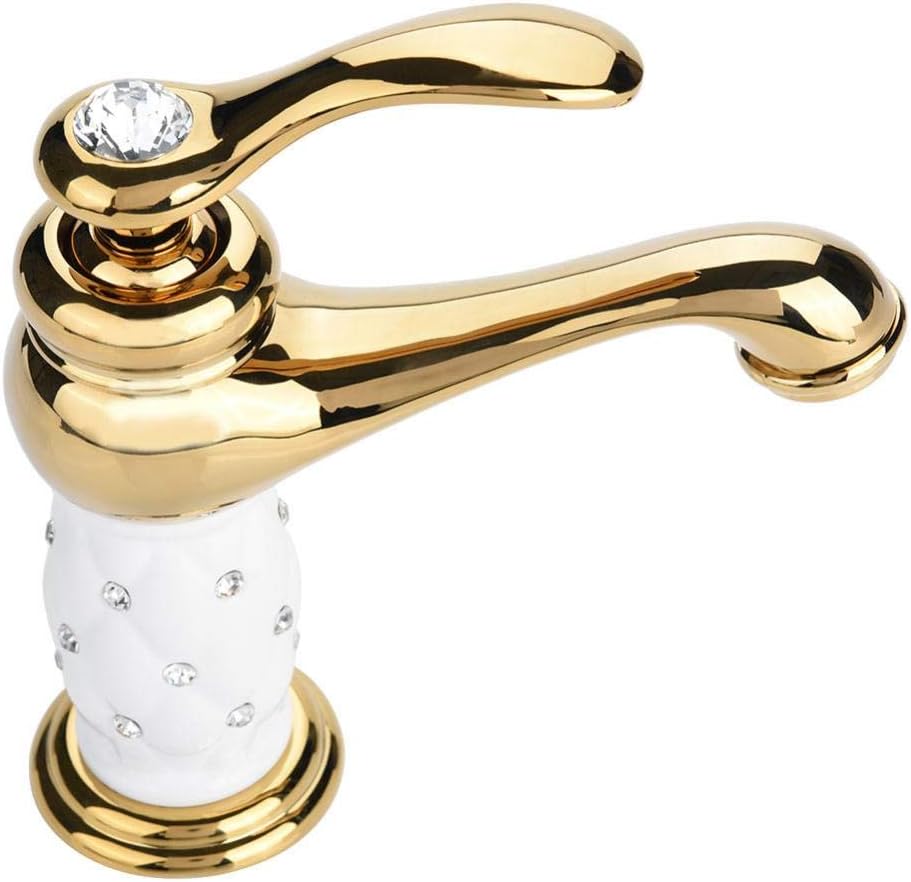 Golden Garosa Sink Water Faucet LeadFree Solid Brass Mixer Tap Cold