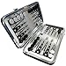 Oveelando Backgammon Magnetic Game Travel Case Outside with Black Leatherette for Kids and Family