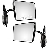 Brock Replacement Driver and Passenger Set Manual Side Door Mirrors Below Eyeline Compatible with S10/S15 Pickup Truck Blazer/Jimmy Syclone