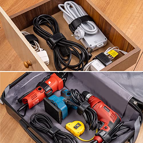 LuBanSir 6 Pack Elastic Hook And Loop Storage Straps For India