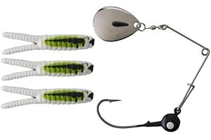 Berkley Johnson Beetle Spin Nickel Blade Fishing Lure, Red Sparkle/White, 1.5 inches