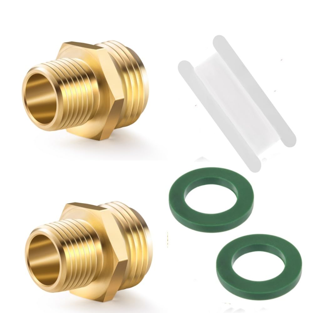 3/4”GHT Male x 1/2”NPT Male Connector,Brass
