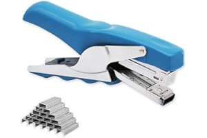 COCOMK Stapler with 1000 Staples-Plier Stapler Save 60% Power,Good for Stapling at Home School or Warehouse (Blue Plier Stapler)