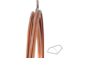 WIREJEWELRY 20 Gauge Half Round Half Hard Copper Wire - 5FT