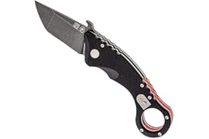 Spartan Blades Shoto Ronin Folding Karambit Knife Black Tanto CTS-XHP Blade Black G10 Handles - SFBL9BK (SBSFBL9BK)
