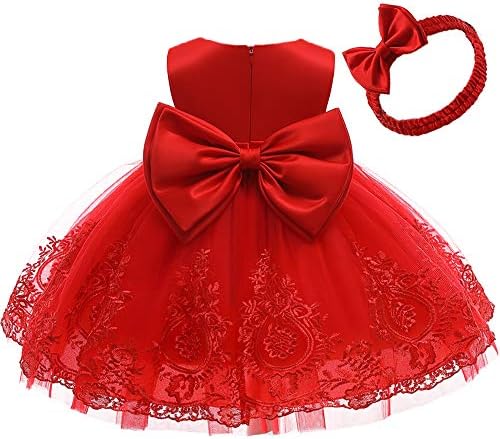 Amazon.com: Newborn Baby Girls Formal Dress Infant Birthday Party Lace  Frocks Easter Dresses with Headwear (Burgundy 8348,3M): Clothing, Shoes &  Jewelry