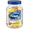 TUMS Chewy Bites Chewable Antacid Tablets with Gas Relief, Lemon & Strawberry - 54 Count