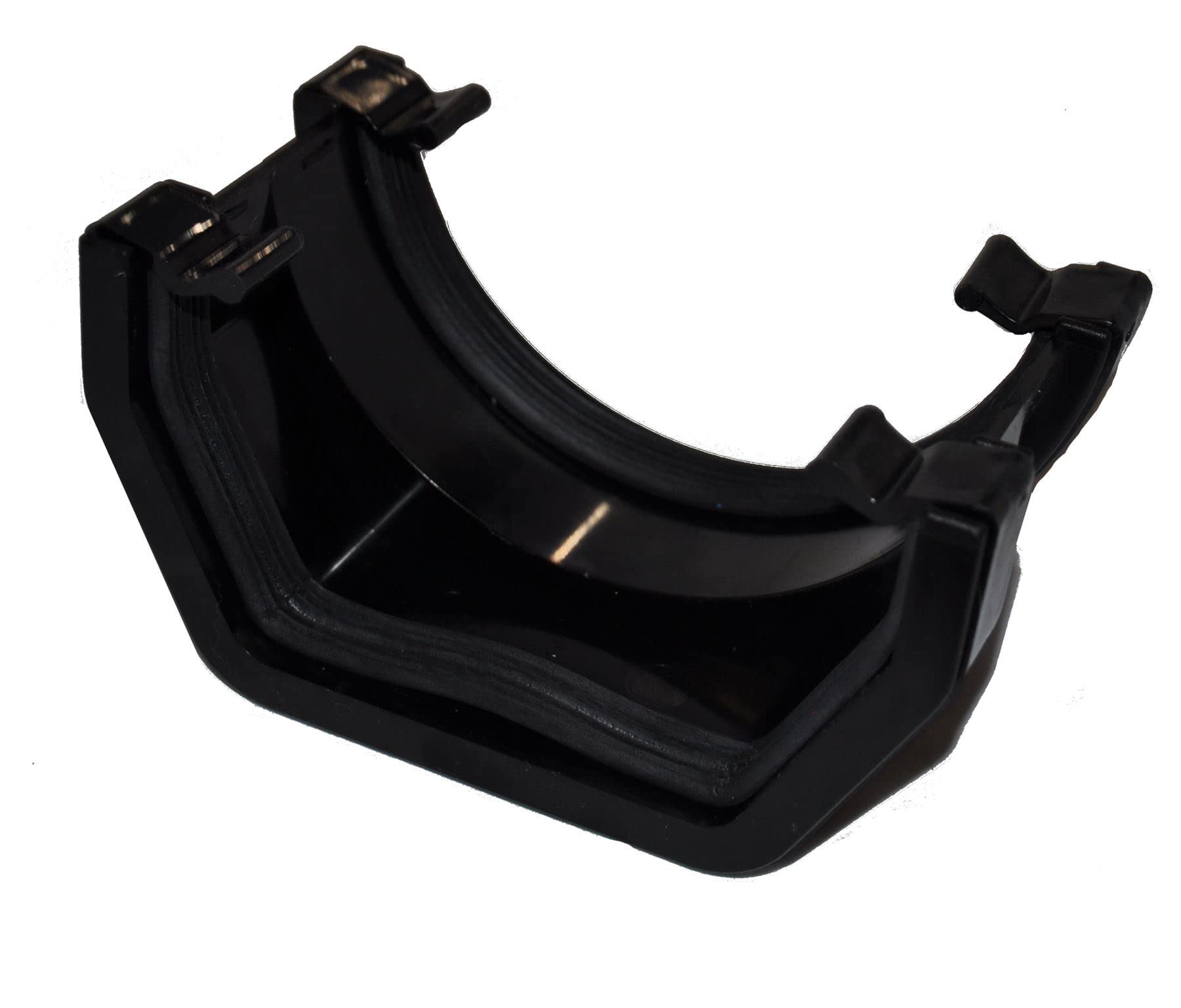 Square Line to Half Round Guttering Adapter - Black