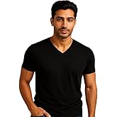 Premium Egyptian Cotton, Classic V-Neck T-Shirt, Short Sleeve, Relaxed Fit, Multiple Sizes S-XXL. Made in Egypt