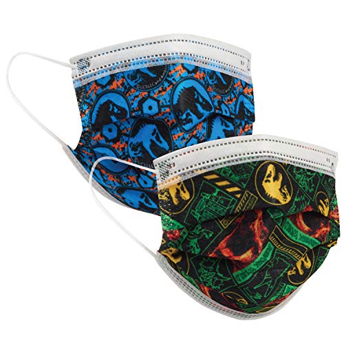 Just Play Children’s Single Use Face Mask, Jurassic World, 14 Count