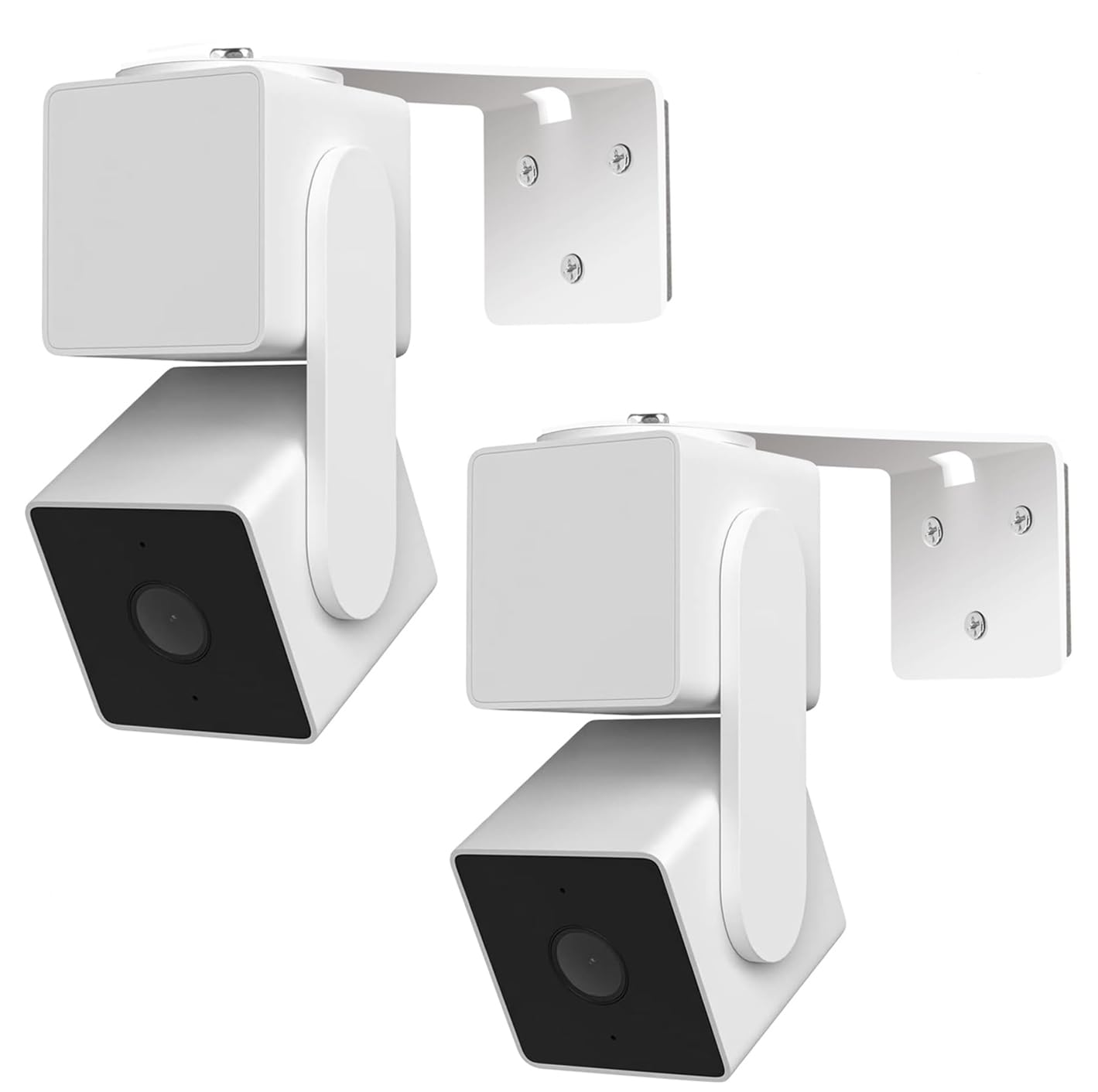 Photo 1 of 2Pack Adhesive Metal Wall Mount Bracket, Compatible with Wyze Cam Pan V3/V2, Google Nest Cam, Eufy Security Solo Indoor Cam E220/P24, Blink Mini Pan Tilt Cam, No Drilling VHB Stick On or Screw Install