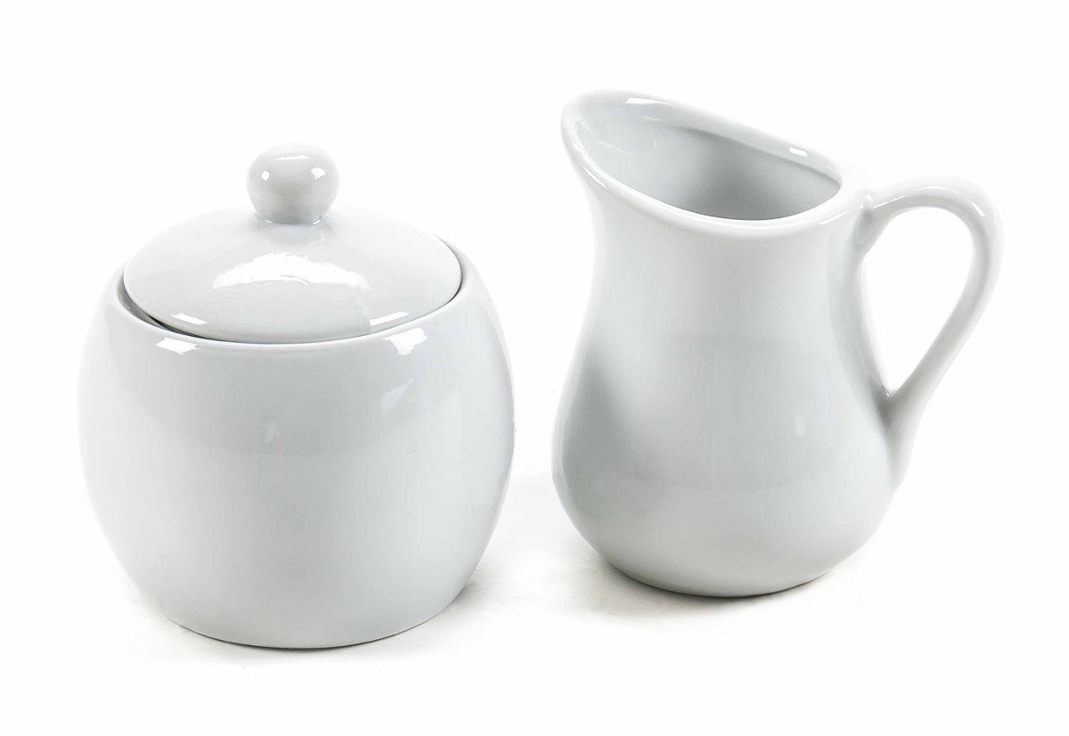 Ceramic Milk Jug And Sugar Bowl, Simple And Timeless Design, Set of 2
