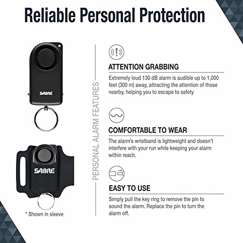 SABRE Multi Purpose Personal Alarm, Use With Keychain or Adjustable