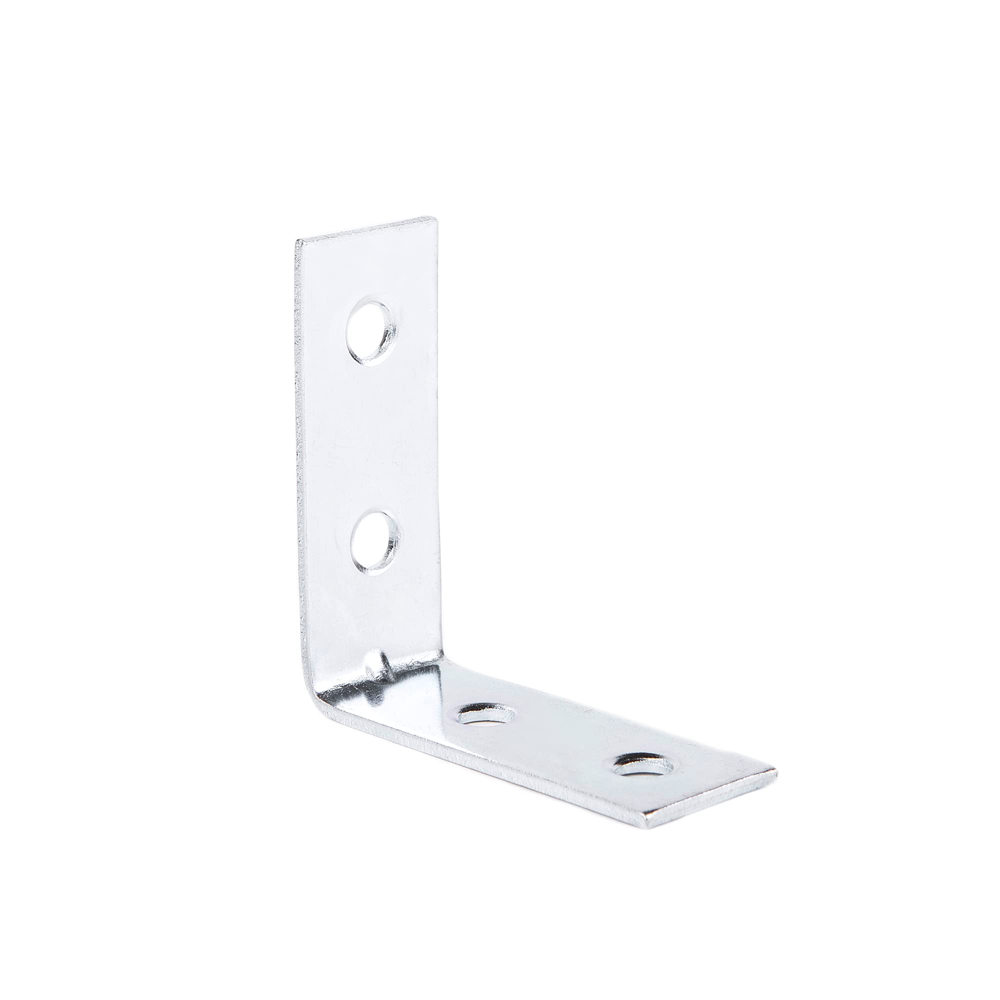 (Pack of 50 pcs) 40 x 40 mm Hardware Bright zc Zinc Plated Corner Joint 90 Degree Braces Brackets Plates