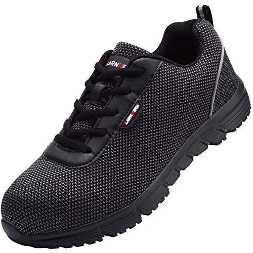 LARNMERN Steel Toe Work Safety Shoes Men Reflective Casual Breathable