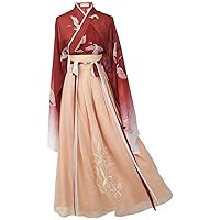 Ez-sofei - Costume tradizionale cinese Hanfu da donna per performance da palco, blu e bianco., XX-Large