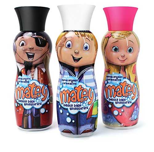 Matey Bubble Adventure Molly Max and Pegleg Bubble Bath for KIDS (3 in 1 Pack...