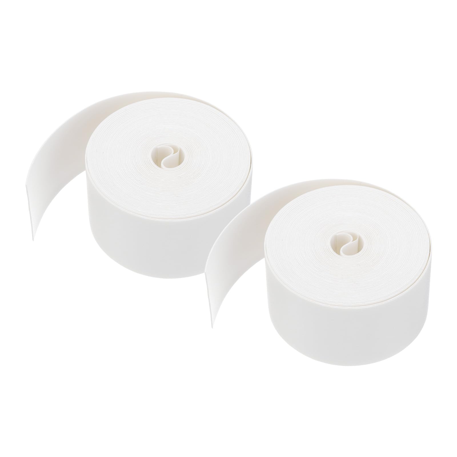 PATIKIL Racket Head Protection Tape 1-3/8" x 16.4', 2 Pack Tennis Racket Tape PU Racket Head Frame Guard Sticker for Tennis Rackets Pickleball Paddles, White