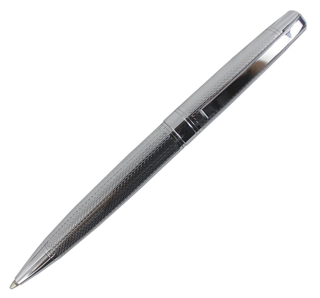 Abcsea Exquisite Metal Ballpoint Pen Embossed - Silver