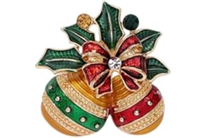 FUQIMANMAN2020 Vintage Rhinestone Crystal Christmas Brooch Pin for Women