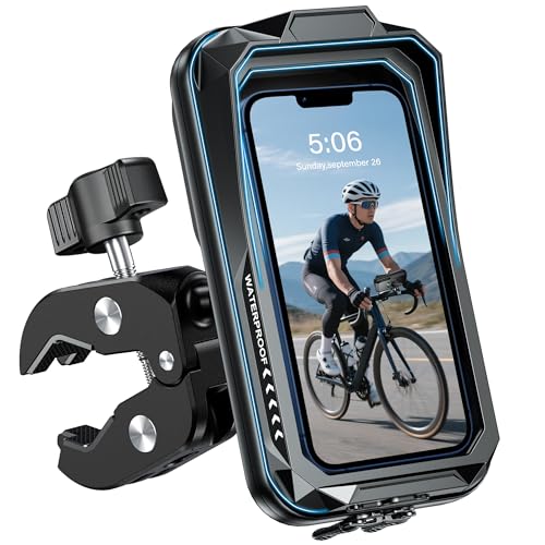 ENONEO Universal Anti-Vibration 360° Mobile Phone Holder for Bikes and Scooters and Motorcycles and Handlebars