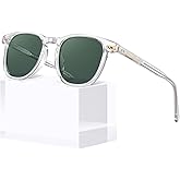 CARFIA Retro Polarized Sunglasses for Women Small and Medium Face UV Protection, Handcrafted Acetate Frame Sunnies CA5285