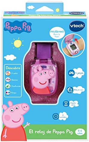 - Peppa Pig Juguete Reloj, 3 a 6 años, Color Morado, único (80-526022)