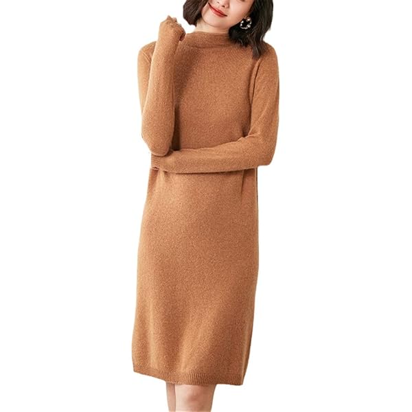 knee length dresses for ladies Threadbare Women's Petite Stone Knitted Sweater Ladies' Jumper Dress