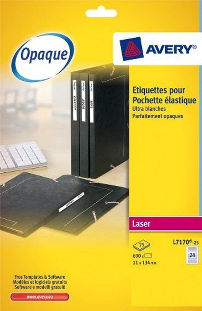 Avery L7170-25 - Filing Labels 134x11mm L7170-25 (600 Labels)